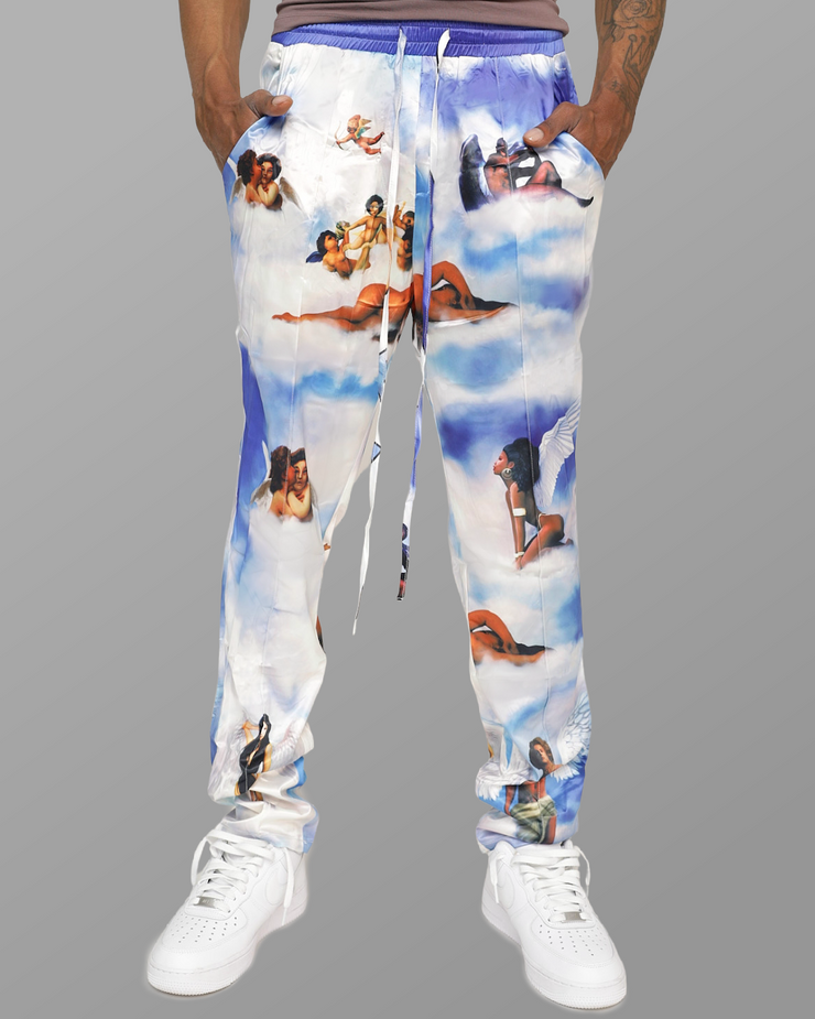 BLACK ANGELS SATIN TROUSERS