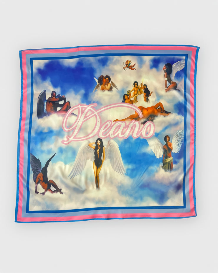 BLACK ANGEL SATIN SCARF
