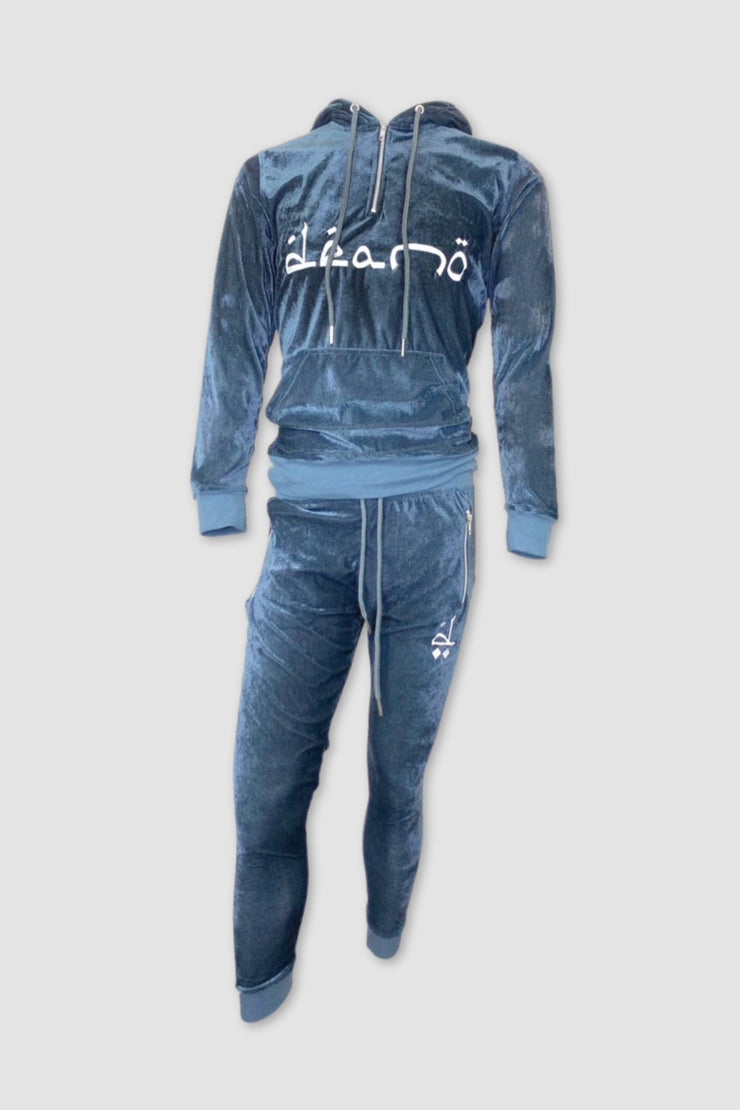 GREY BIG DON VELOUR SWEATSUIT
