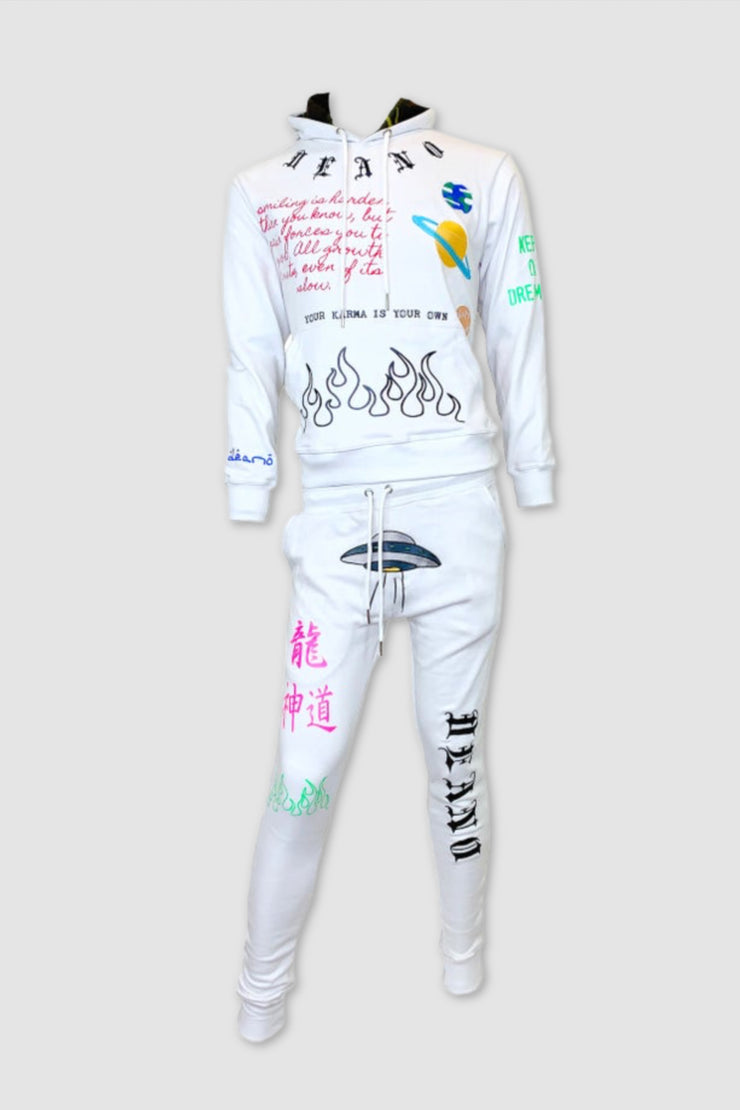 WHITE MM02 BAD SPACE SWEATSUIT
