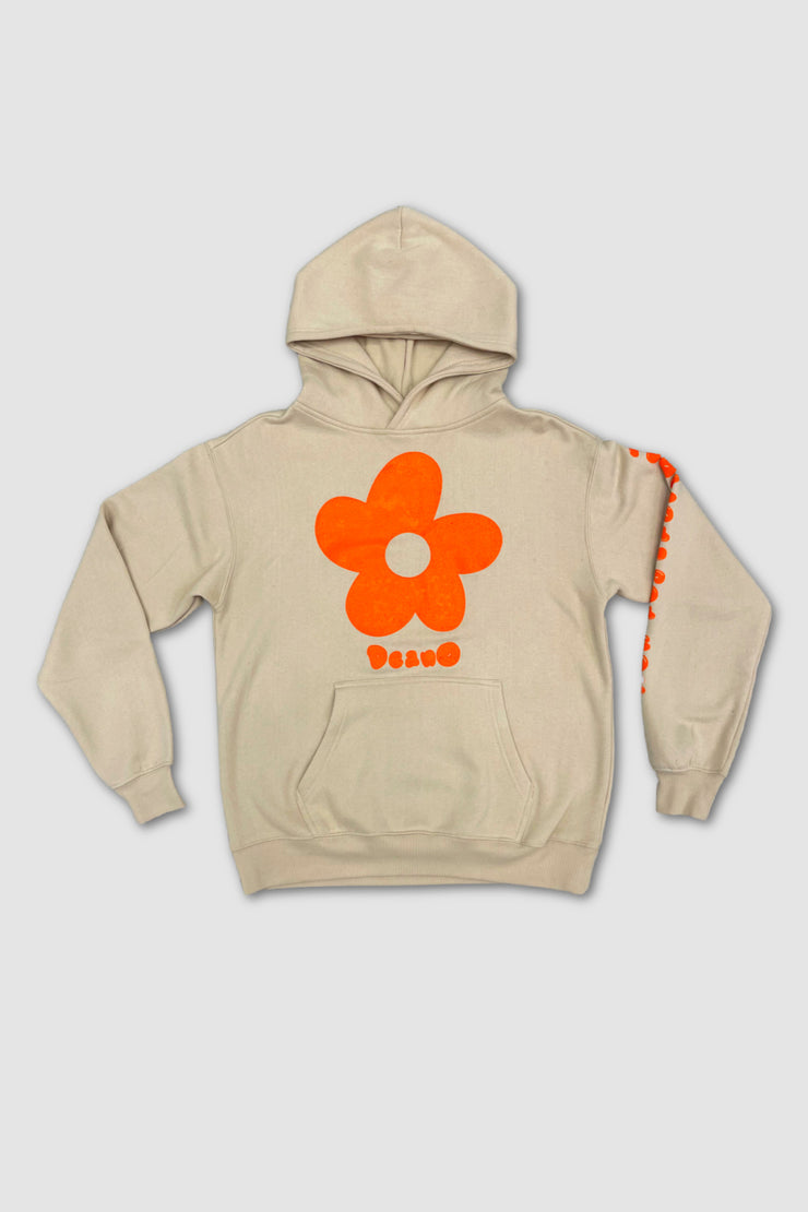 Flowers For You Hoodie Tan